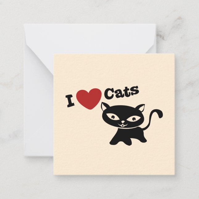 I Love Cat Card (Front)