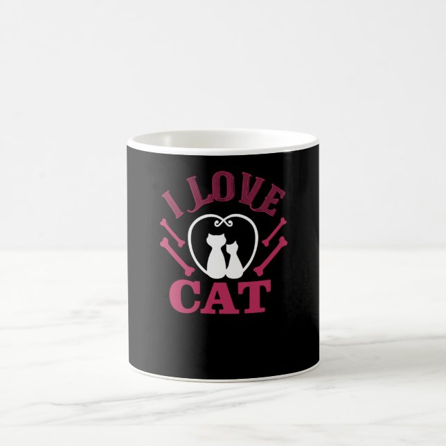 I Love Cat Coffee Mug (Center)