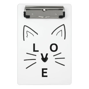 I Love Cat Cute Meow Meow Mini Clipboard