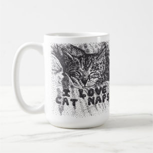 I Love Cat Naps, cat sleeping Coffee Mug