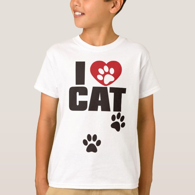 I LOVE CAT T-Shirt (Front)