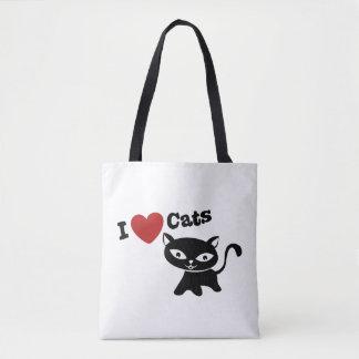 I Love Cat Tote Bag