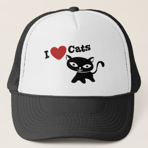 I Love Cat Trucker Hat