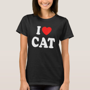 I Love Cat With A Red Heart T-Shirt
