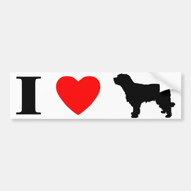 I Love Catalan Sheepdogs Bumper Sticker (Front)
