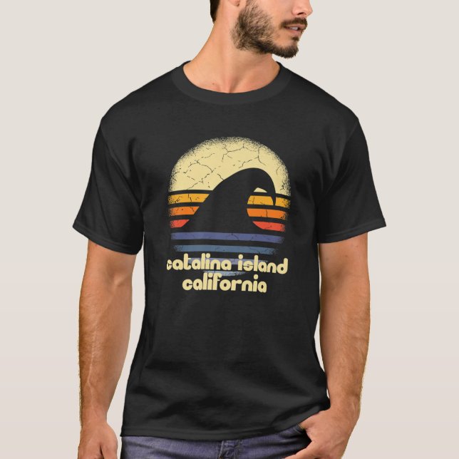 I Love Catalina Island California Ocean Wave CA T-Shirt (Front)