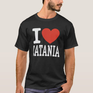I Love Catania City Heart Graphic Souvenir Travel T-Shirt