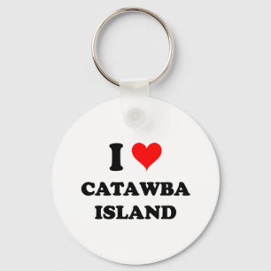 I Love Catawba Island Key Ring