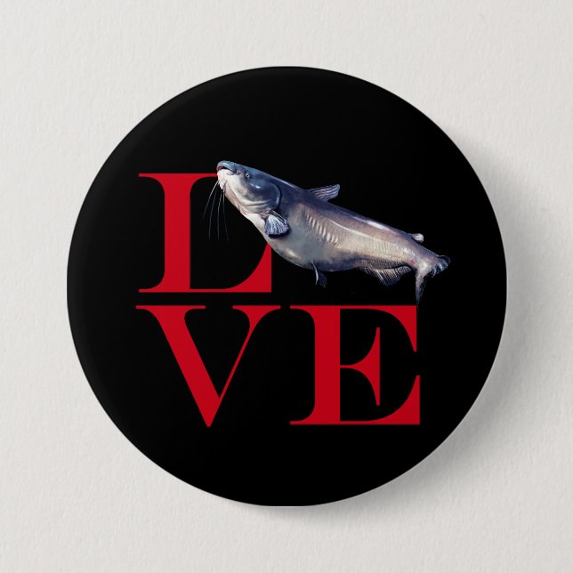I Love Catfish 7.5 Cm Round Badge (Front)