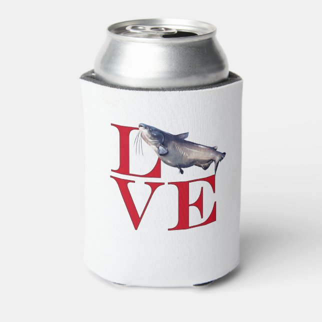 I Love Catfish Can Cooler (Can Back)