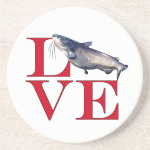 I Love Catfish Coaster