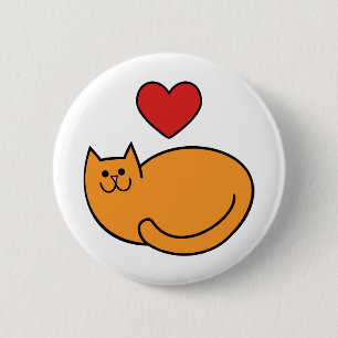 I love cats 6 cm round badge