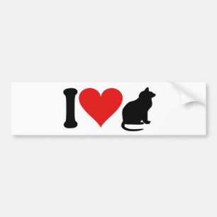 I Love Cats * Bumper Sticker