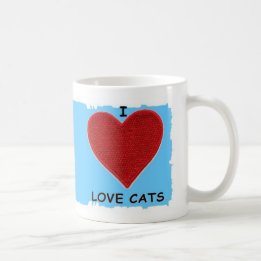 I LOVE CATS COFFEE MUG