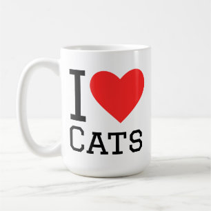 I love cats coffee mug