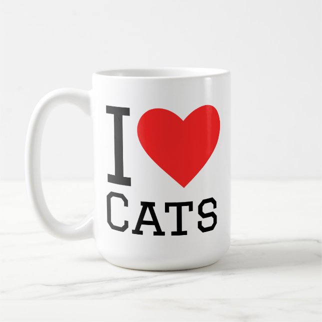 I love cats  coffee mug (Left)