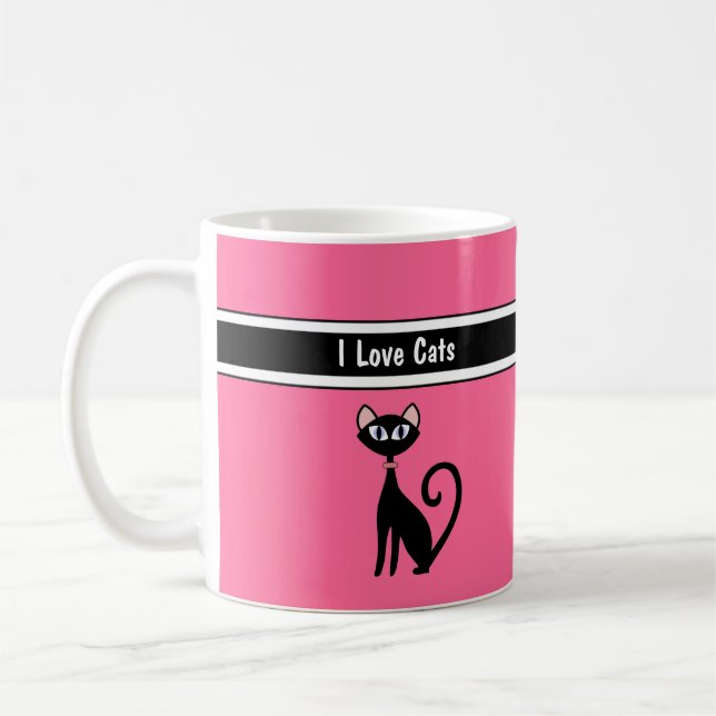 I Love Cats Coffee Mugs (Left)