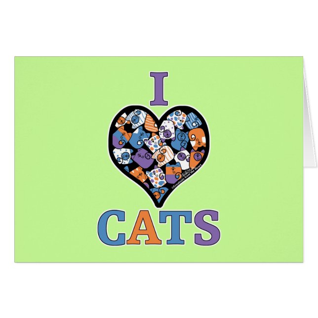 I Love Cats - Collage Heart (Front Horizontal)