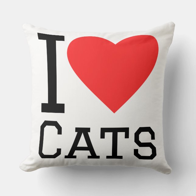I love cats  cushion (Front)