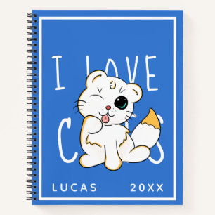 I Love Cats - Cute Name Template Notebook