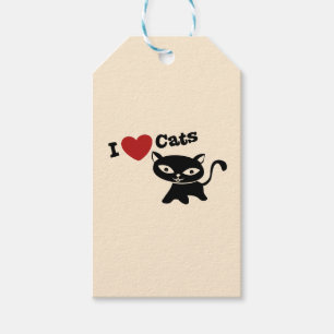 I love cats gift tags