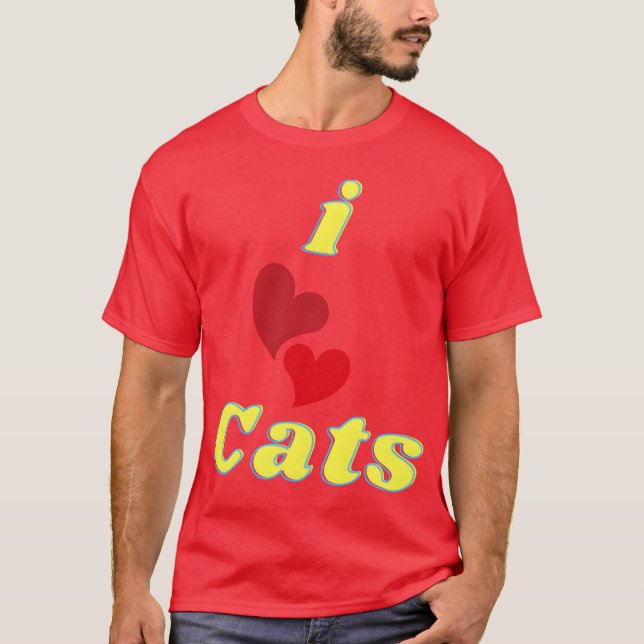 I love cats i love gift T-Shirt (Front)
