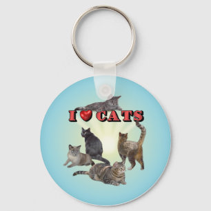 I love Cats Key Ring