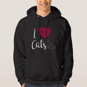 I Love Cats & Kittens - Cat Lover Hoodie
