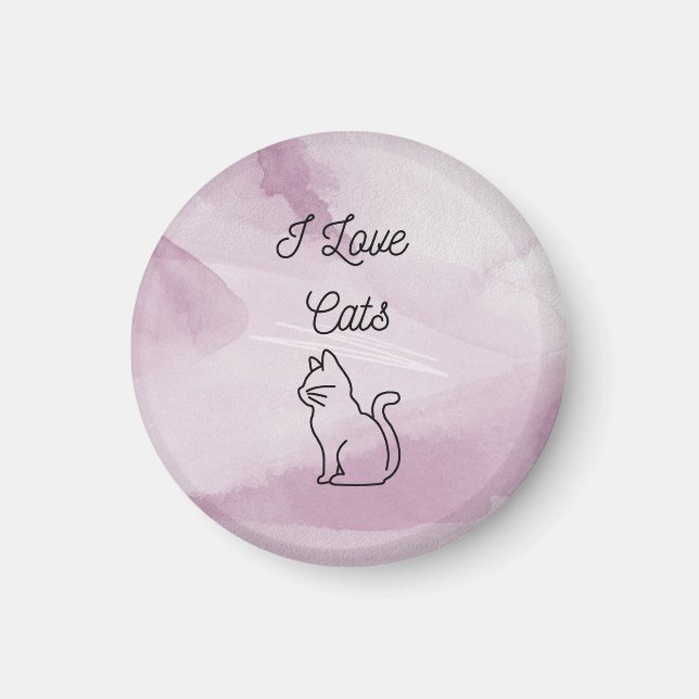 I love cats magnet (Front)