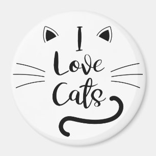I Love Cats Magnet