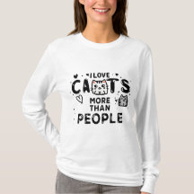 I Love Cats More Than People Drawing Long Sleeve