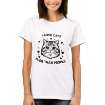 I Love Cats More Than People Women's T-Shirt