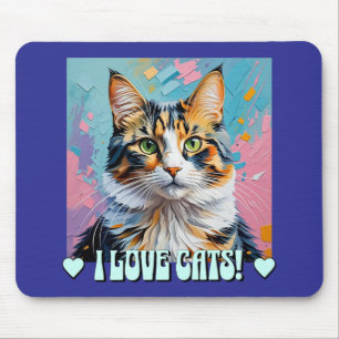 I Love Cats! Mouse Pad
