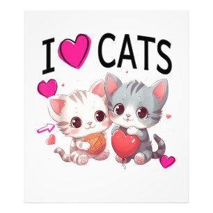 I love cats Shirt Just a girl who loves Cats Gifts Photo Print