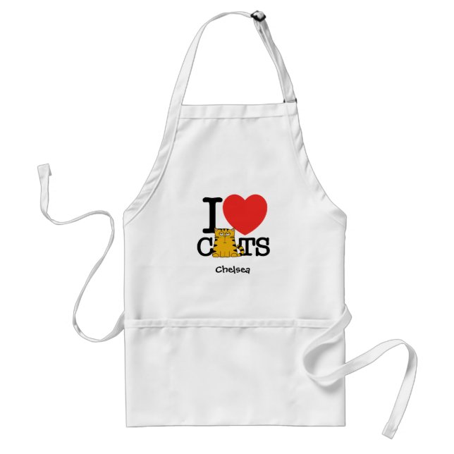 I Love Cats Standard Apron (Front)
