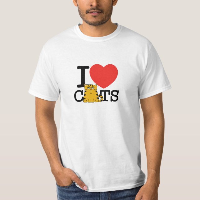 I Love Cats T-Shirt (Front)