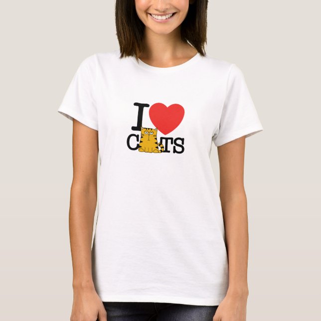 I Love Cats T-Shirt (Front)