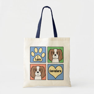 I Love Cavalier King Charles Spaniels Tote Bag