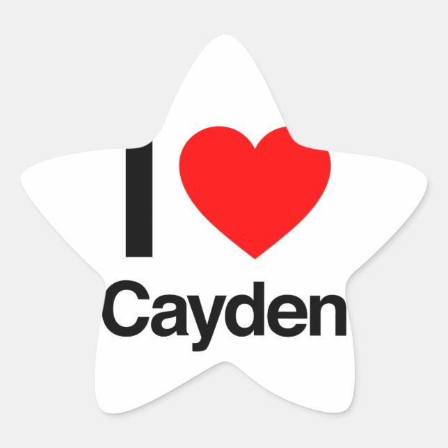 i love cayden star sticker (Front)
