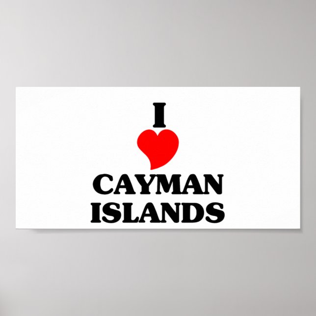 I Love Cayman Islands Poster (Front)