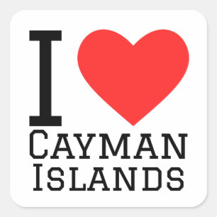 I love Cayman Islands  Square Sticker