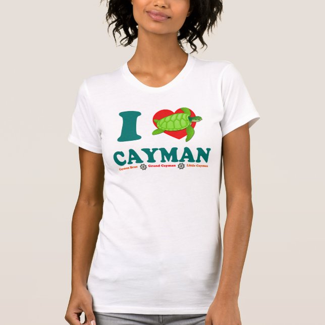 I Love Cayman Unique Women's Bella Canvas T-Shirt (Front)
