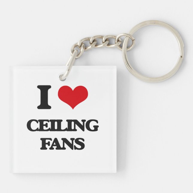 I love Ceiling Fans Key Ring (Back)