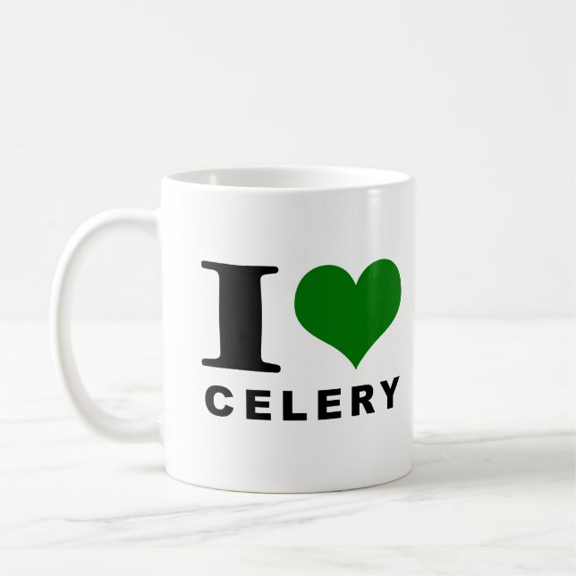 I love celery, Celery lover Coffee Mug (Left)
