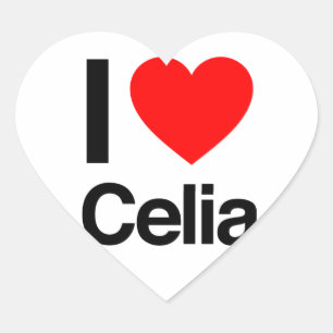 i love celia heart sticker