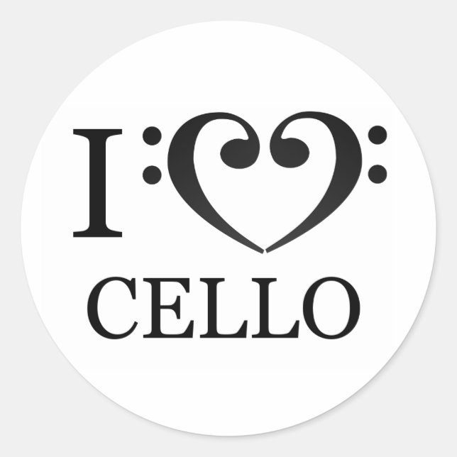 I Love Cello stickers (Front)