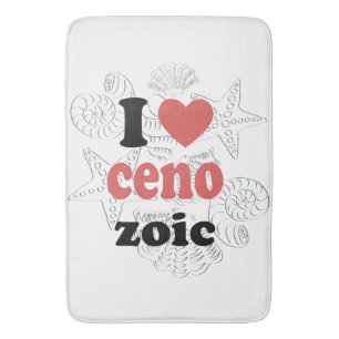 I love Cenozoic funny quote for scientists Bath Mat