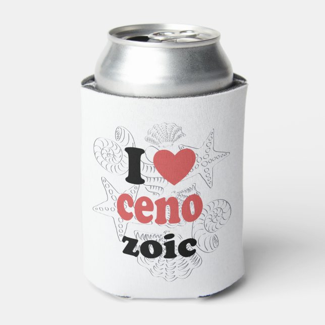 I love Cenozoic funny quote for scientists Can Cooler (Can Front)