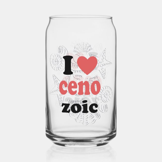 I love Cenozoic funny quote for scientists Can Glass (Front)
