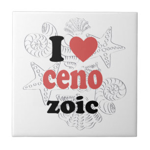 I love Cenozoic funny quote for scientists Ceramic Tile